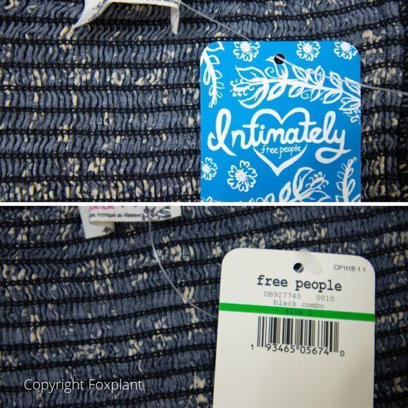 NEW Intimately Free People Caught Up Printed Slip Dress, Black, Large - Picture 15 of 16